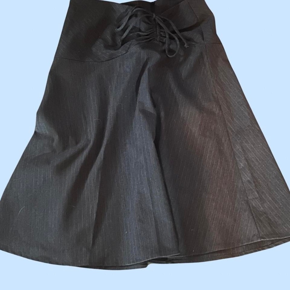 One heart early 2000s y2k pinstripe midi skirt size medium